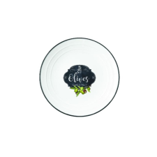R2S .1623KIBO Porcelántányér 21,5cm, Olives, Kitchen Basics tányér és evőeszköz