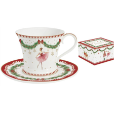  R2S.1796MNOE Porcelán teáscsésze+alj, 200ml, dobozban, Magie de Noel konyhai eszköz