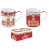  R2S.283FANG Porcelán bögreszett 2db-os 350ml dobozban, Fancy Gingerbread