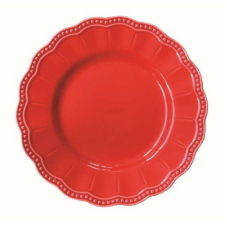 R2S.2882ELIR Porcelán desszerttányér 21cm, Elite red tányér és evőeszköz