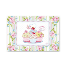 R2S.350GOSG Műanyag tányéralátét 45x30cm,Gourmandise Stripe Green konyhai eszköz