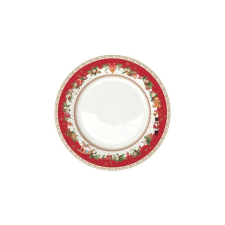 R2S .942CHME Porcelán lapostányér 26,5cm, Christmas Memories tányér és evőeszköz