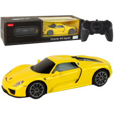  R/C Porsche 918 távirányítós autó, sárga 1:24 távirányítós modell