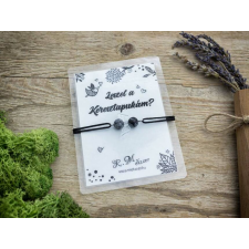 R.M.ékszer Leszel a Keresztapukám obszidián angyal karkötő karkötő