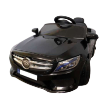R-Sport Elektromos autó hang-és fényeffekttel + távirányító 12V #fekete elektromos járgány