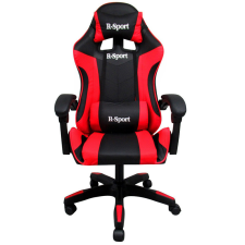 R-Sport Gamer szék, forgószék masszázs funkcióval, fekete-piros forgószék