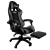 R-Sport Gamer szék, forgószék masszázs funkcióval, lábtartóval, fekete-szürke