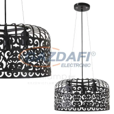 RÁBALUX 2158 Alessandra függeszték E27 3x60W,matt fekete 230V A++ -> E világítás