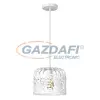 RÁBALUX 2161 Alessandra függeszték E27 1x60W,matt fehér 230V A++ -> E