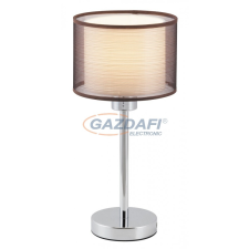 RÁBALUX 2631 Anastasia asztali lámpa E27 max 60W króm/barna 230V világítás