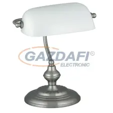 RÁBALUX 4037 Bank asztali lámpa, E27 60W, szatin króm 230V világítás