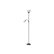 RÁBALUX 4062 ACTION Állólámpa és Olvasókar E27 100W/E14 25W, fekete/fehér világítás