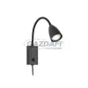 RÁBALUX 6719 Mika spot lámpa, GU10 MAX 25W fekete 230V 1,5m kábel A++ -> E