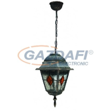 RÁBALUX 8184 Monaco kültéri függeszték 60W antik arany-tiffany IP43 230V kültéri világítás