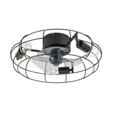 RÁBALUX Rábalux Cadmus fekete ventilátor lámpa (RAB-71043) E27 3 izzós IP20 világítás