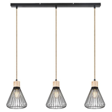 RÁBALUX Rábalux Farfalle fekete függesztett lámpa (RAB-3149) E27 3 izzós IP20 világítás