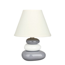RÁBALUX Rábalux Salem fehér-szürke asztali lámpa (RAB-4948) E14 1 izzós IP20 világítás