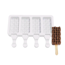  Rácsos mintás, szilikon jégkrémkészítő forma, 4 adagos sütés és főzés