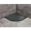 Radaway Doros Stone A íves fekete zuhanytálca 80x80 fekete, ajándék szifonnal