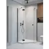 Radaway Essenza 8 Black PTJ szögletes fekete zuhanykabin 100x80 átlátszó jobbos