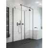 Radaway Essenza Black KDJ+S szögletes fekete zuhanykabin 100x90 átlátszó jobbos