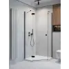 Radaway Essenza Black PTJ szögletes fekete zuhanykabin 100x100 átlátszó balos