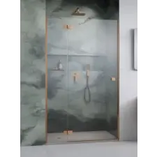 Radaway Essenza Brushed Copper DWJ szálcsiszolt réz zuhanyajtó 110B kád, zuhanykabin