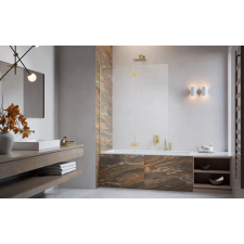 Radaway Essenza Brushed Gold ?PND II ?szálcsiszolt arany kádparaván 140 átlátszó jobbos kád, zuhanykabin