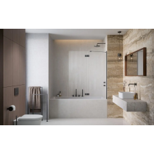 Radaway Essenza Brushed GunMetal ?PND II ?szálcsiszolt fegyvermetál kádparaván 100 átlátszó jobbos kád, zuhanykabin