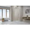 Radaway Essenza Brushed Nickel ?KDJ szögletes ?szálcsiszolt króm zuhanykabin 110x100 átlátszó balos