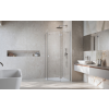 Radaway Essenza Brushed Nickel ?PTJ ?szögletes ?szálcsiszolt króm zuhanykabin 80x100 átlátszó