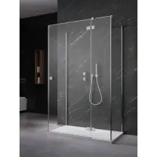 Radaway Essenza KDJ+S szögletes zuhanykabin 100x80 átlátszó balos kád, zuhanykabin