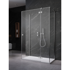 Radaway Essenza KDJ+S szögletes zuhanykabin 80x80 átlátszó balos kád, zuhanykabin