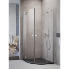 Radaway Essenza PDD íves zuhanykabin 80x80 átlátszó kád, zuhanykabin