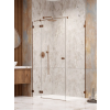 Radaway Essenza Pro Brushed Copper KDJ szögletes szálcsiszolt réz zuhanykabin 110x110 átlátszó jobbos