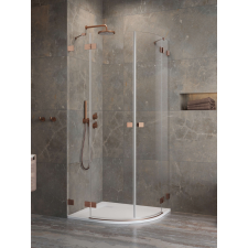 Radaway Essenza Pro Brushed Copper PDD íves szálcsiszolt réz zuhanykabin 100x80 átlátszó kád, zuhanykabin