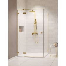 Radaway Essenza Pro Brushed Gold KDJ szögletes szálcsiszolt arany zuhanykabin 80x110 átlátszó jobbos kád, zuhanykabin