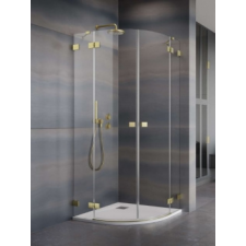 Radaway Essenza Pro Brushed Gold PDD íves szálcsiszolt arany zuhanykabin 80B+100J kád, zuhanykabin