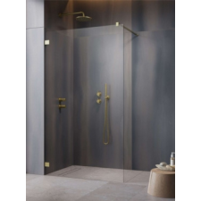 Radaway Essenza Pro Brushed Gold Walk-in szálcsiszolt arany zuhanyfal 95 kád, zuhanykabin