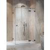 Radaway Essenza Pro Brushed GunMetal KDJ szögletes szálcsiszolt fegyvermetál zuhanykabin 90x90 átlátszó jobbos