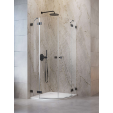 Radaway Essenza Pro Brushed GunMetal PDD íves szálcsiszolt fegyvermetál zuhanykabin 90x100 átlátszó kád, zuhanykabin