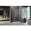 Radaway Essenza Pro Brushed Nickel KDJ szögletes szálcsiszolt króm zuhanykabin 120x100 átlátszó balos