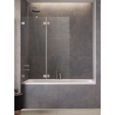 Radaway Essenza Pro Brushed Nickel PND II szálcsiszolt króm kádparaván 130 átlátszó jobbos kád, zuhanykabin