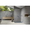 Radaway Essenza Pro Brushed Nickel Walk-in II szálcsiszolt króm zuhanyfal 95 átlátszó