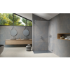 Radaway Essenza Pro Brushed Nickel Walk-in szálcsiszolt króm zuhanyfal 85 átlátszó