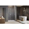 Radaway Essenza Pro DWJ 80 zuhanyajtó, szálcsiszolt króm, balos 10099080-91-01L