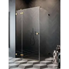 Radaway Essenza Pro Gold KDJ szögletes arany zuhanykabin 110x90 átlátszó jobbos kád, zuhanykabin