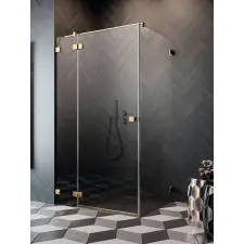 Radaway Essenza Pro Gold KDJ szögletes arany zuhanykabin 120x100 átlátszó balos kád, zuhanykabin