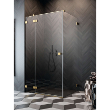 Radaway Essenza Pro Gold KDJ szögletes arany zuhanykabin 80x90 átlátszó jobbos kád, zuhanykabin