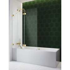 Radaway Essenza Pro Gold PND II arany kádparaván 100 átlátszó balos kád, zuhanykabin